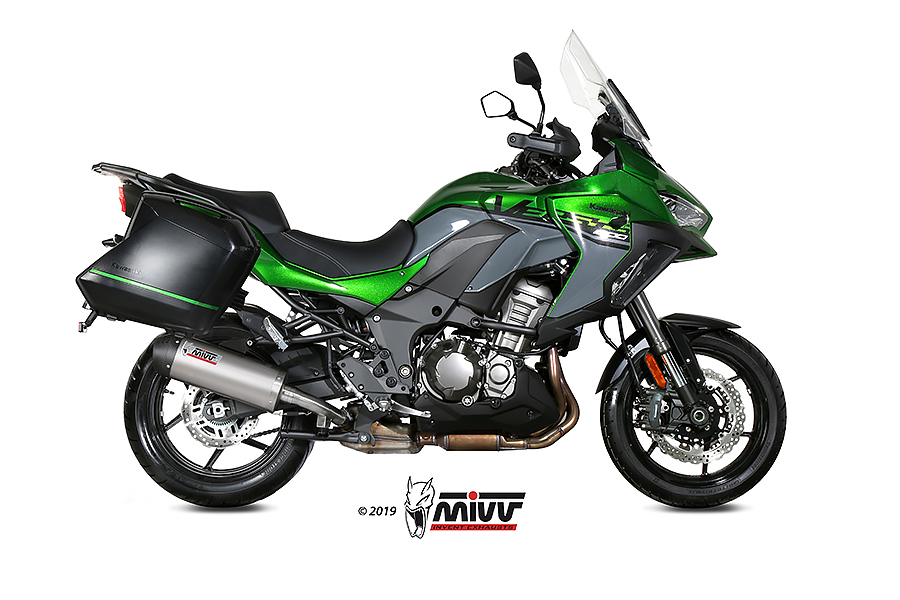 Mivv Slip-On Oval titan con tapa carbono Kawasaki Versys 1000 / S / SE 2019-24