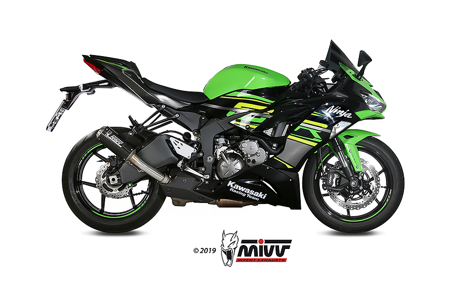 Mivv Slip-On Mk3 carbono Kawasaki ZX-6 R 636 2019-20