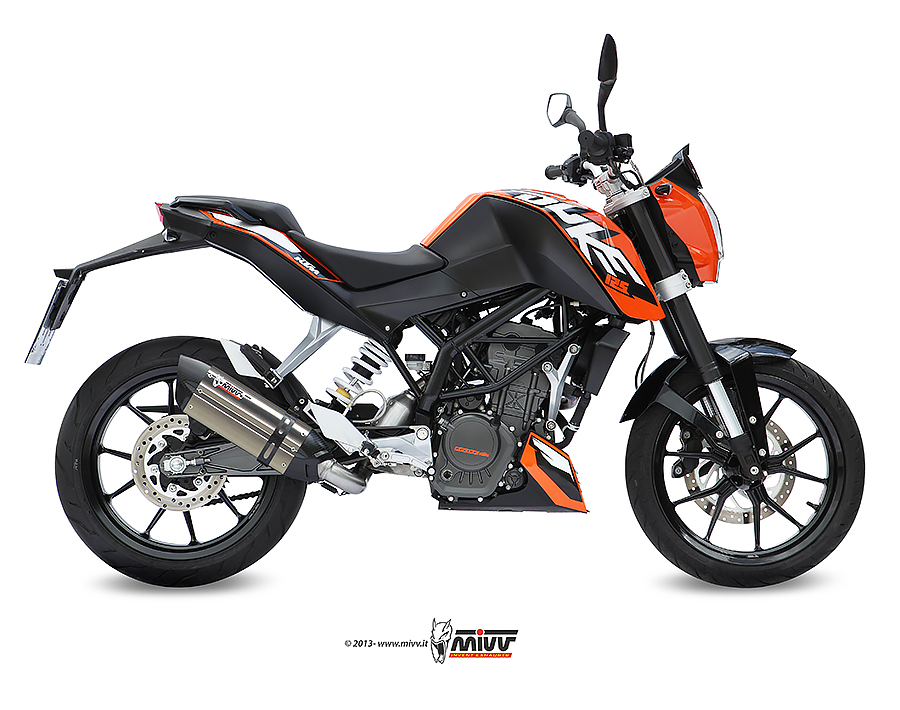 Mivv Full system 1x1 Suono St. Steel con tapa carbono KTM 125 Duke 2011-16 / 200 Duke 2012-14