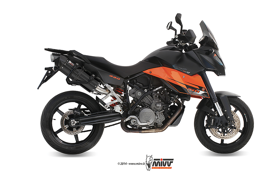 Mivv 2 Slip-On Suono black con tapa carbono KTM 990 Supermoto SMT 2009-13