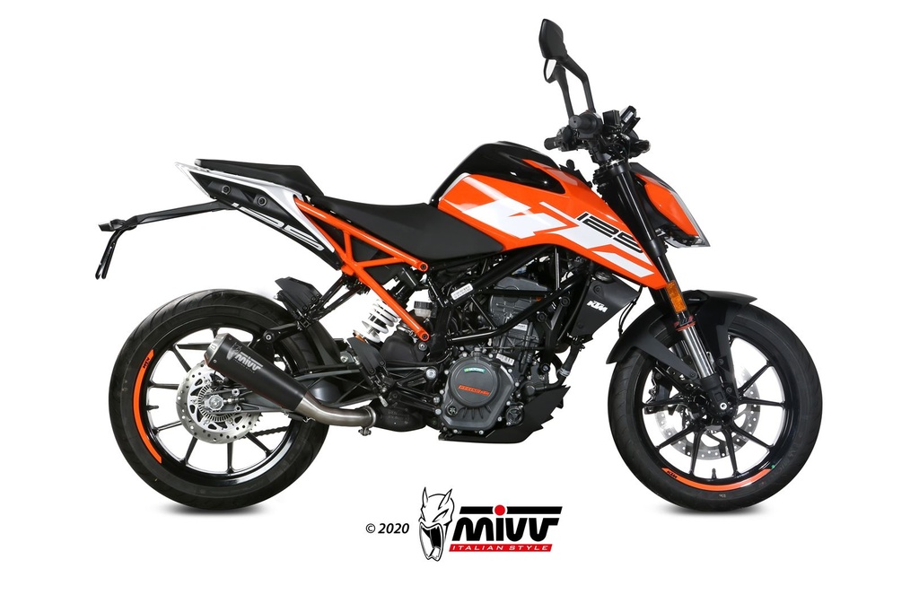 Mivv Slip-On X-M1 black KTM 125/390 Duke / RC 125/390 2017-20