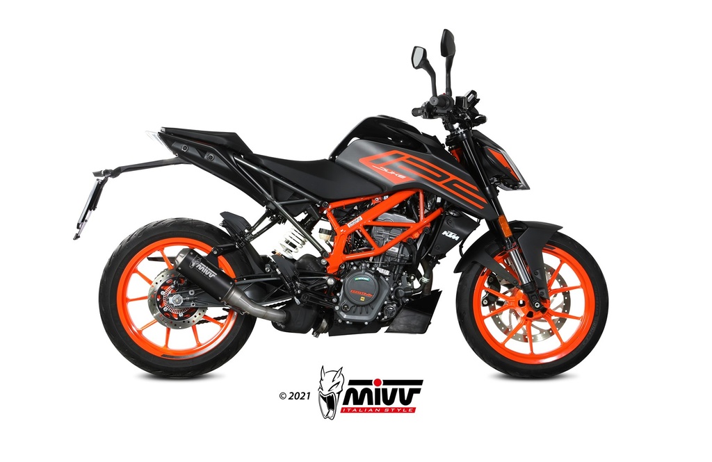 Mivv Slip-On Mk3 black KTM 125 Duke 2021-23