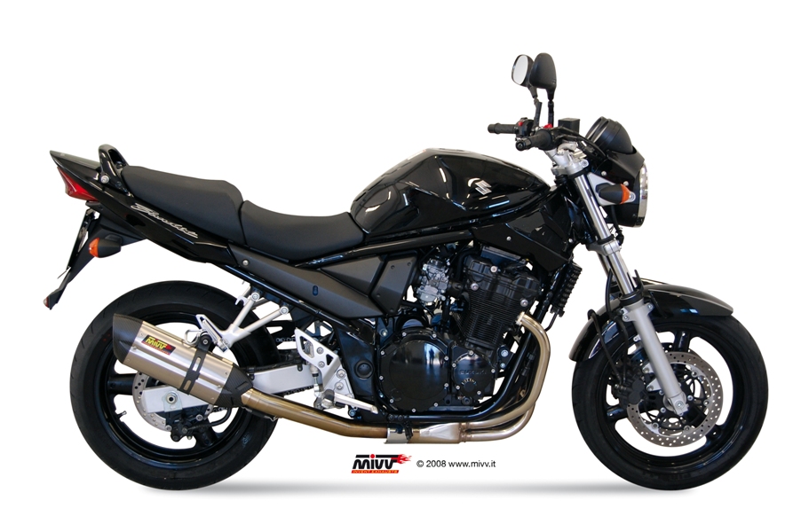 Mivv Slip-On Suono St. Steel con tapa carbono Suzuki GSF 650 Bandit 2005-06