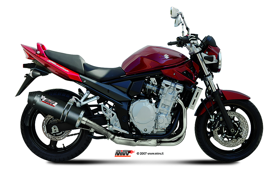 Mivv Slip-On Oval carbono con tapa carbono Suzuki GSF 650 Bandit 2007-15 / GSX 650 F 2008-15