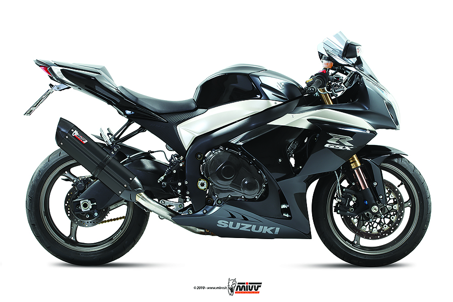 Mivv 2 Slip-On Suono black con tapa carbono Suzuki GSX-R 1000 2009-11