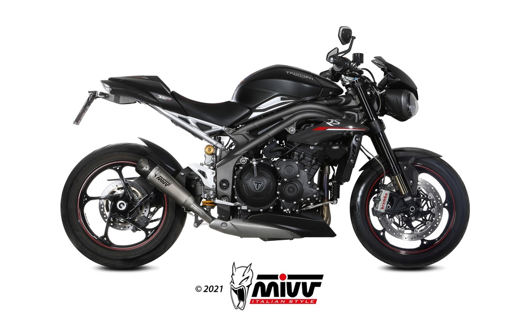 Mivv Slip-On X-M5 titan Triumph Speed Triple R / S / RS 2018-20