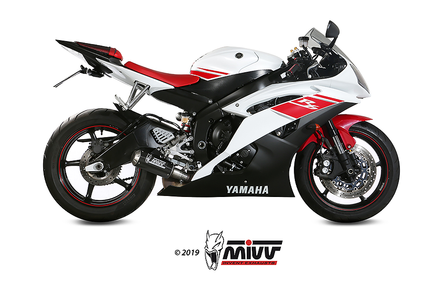 Mivv Slip-On Mk3 carbono Yamaha YZF 600 R6 2006-16