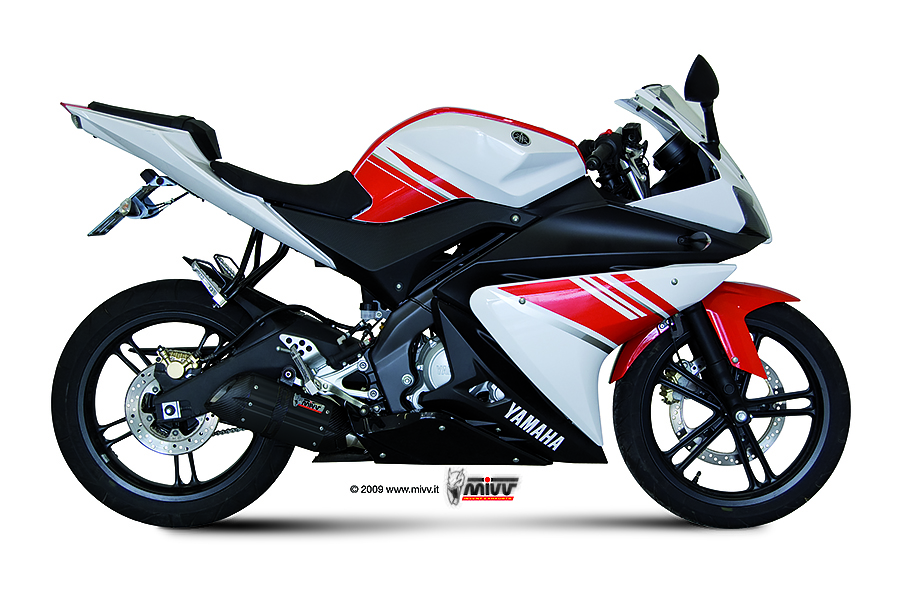 Mivv Full system 1x1 Suono black con tapa carbono Yamaha YZF R125 2008-13