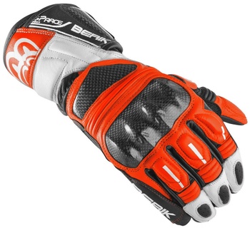 Guantes Berik NAMIB PRO para moto (Negro/Amarillo/Blanco, S)