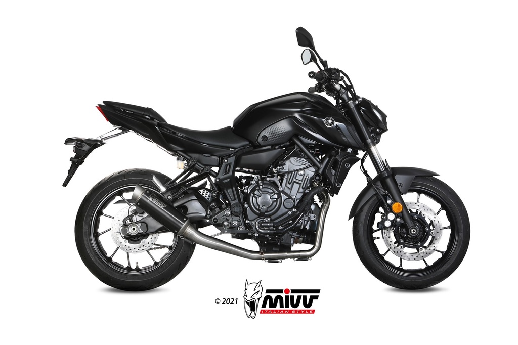 Mivv Full system 2x1 GP Pro black Yamaha MT-07 / FZ-07 2021-24