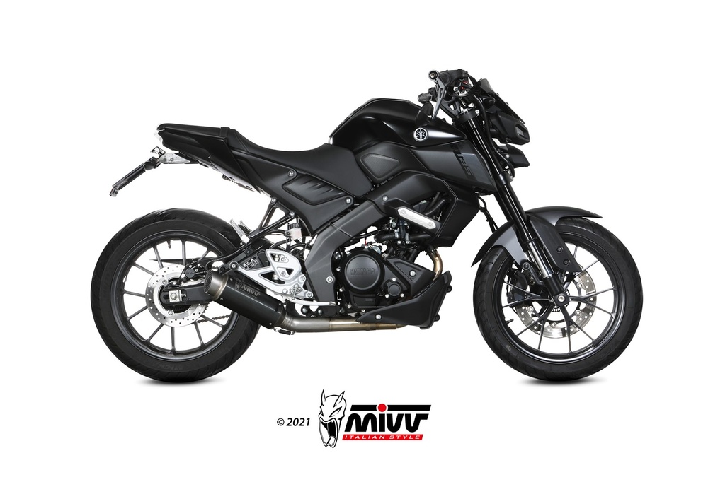 Mivv Full system 1x1 GP Pro black Yamaha MT-125 2020-24/YZF R125 2019-23