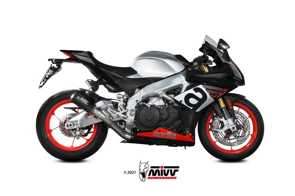 Mivv Slip-On Mk3 carbono Aprilia RSV4 2017-20