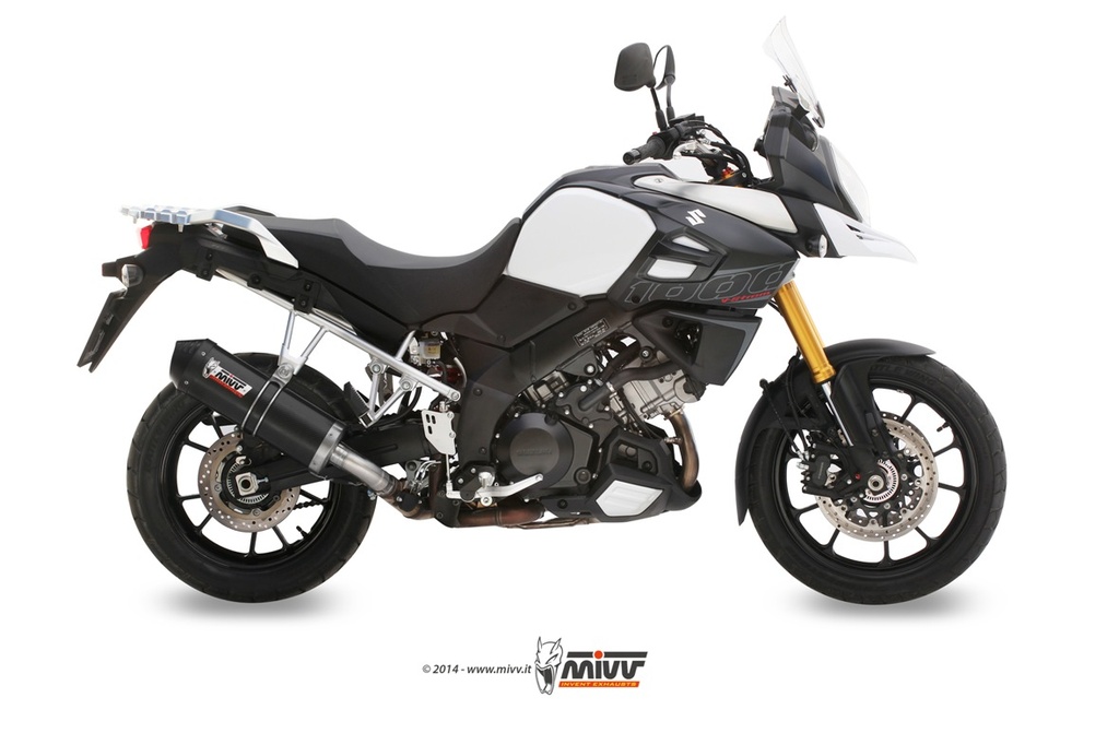 Mivv Slip-On Oval carbono con tapa carbono Suzuki DL V-Strom 1000/XT 14-20 / V-Strom 1050/XT 20-23