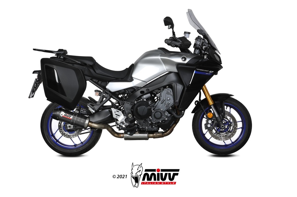 Mivv Full system 3x1 Oval carbono con tapa carbono Yamaha Tracer 9 / GT 2021-23