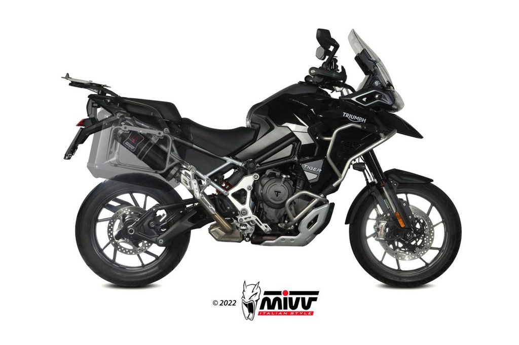 Mivv Slip-On Dakar black Triumph Tiger 1200 GT / Rally 2021-24