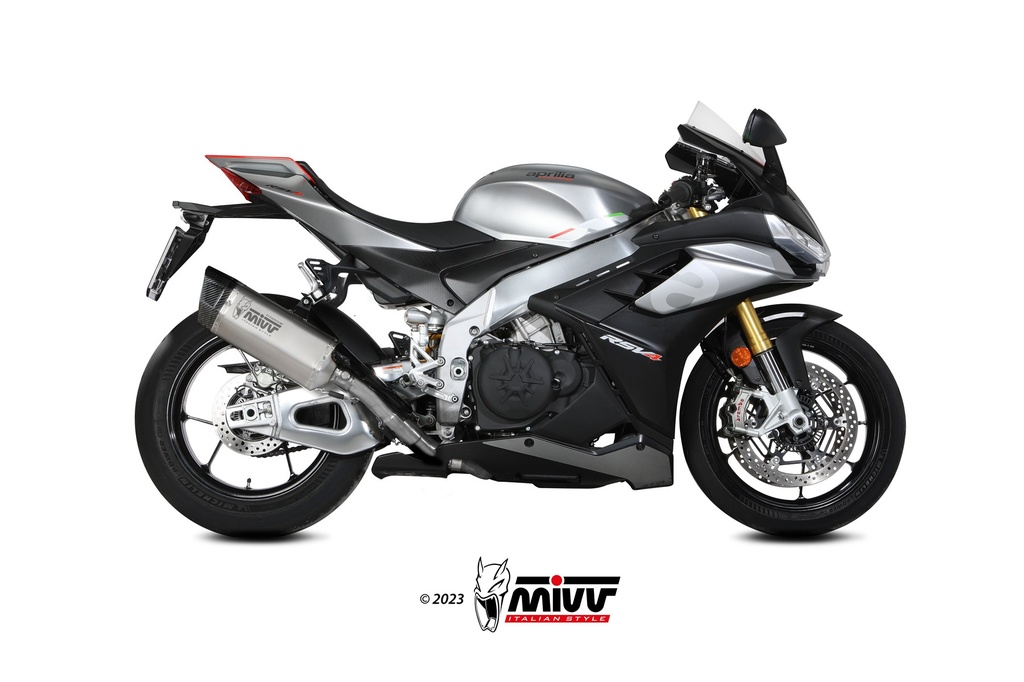 Mivv Slip-On SR-1 titanium Aprilia RSV4 / Tuono V4 1100 2021-24