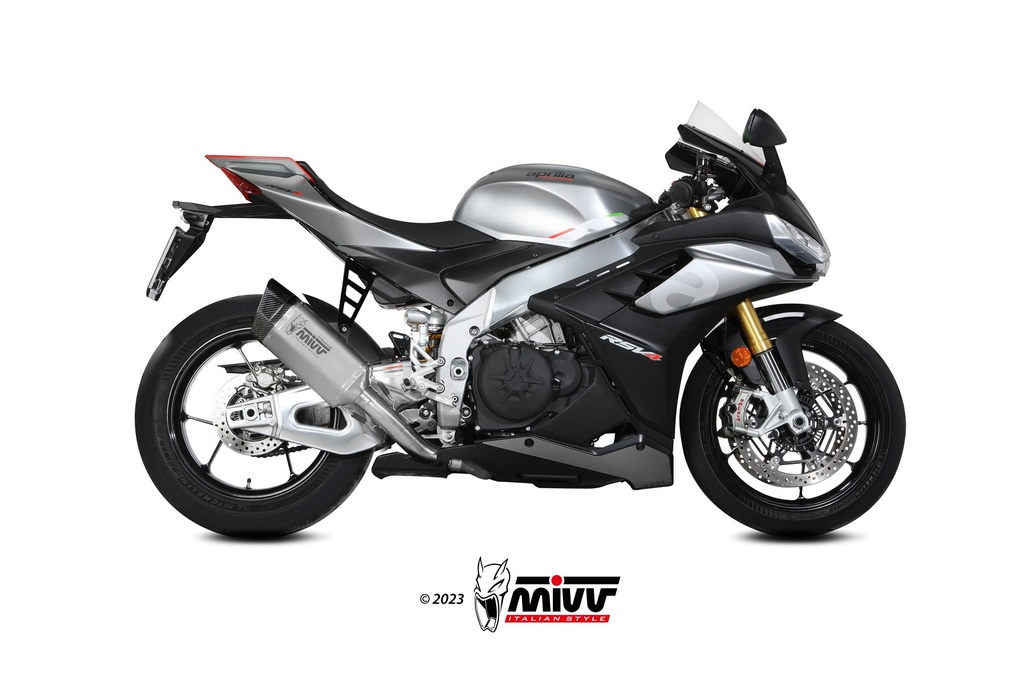 Mivv Slip-On SR-1 titanium Aprilia RSV4 / Tuono V4 1100 2021-24