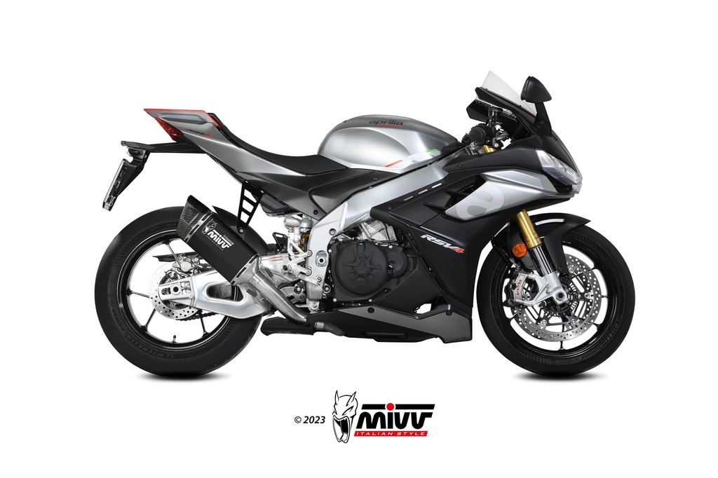 Mivv Slip-On SR-1 black titanium Aprilia RSV4 / Tuono V4 1100 2021-24