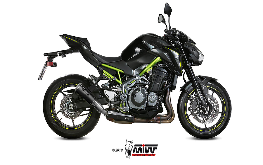 Mivv Slip-On Mk3 carbono Kawasaki Z900 A2 (35 KW / 70 KW) 2017-24