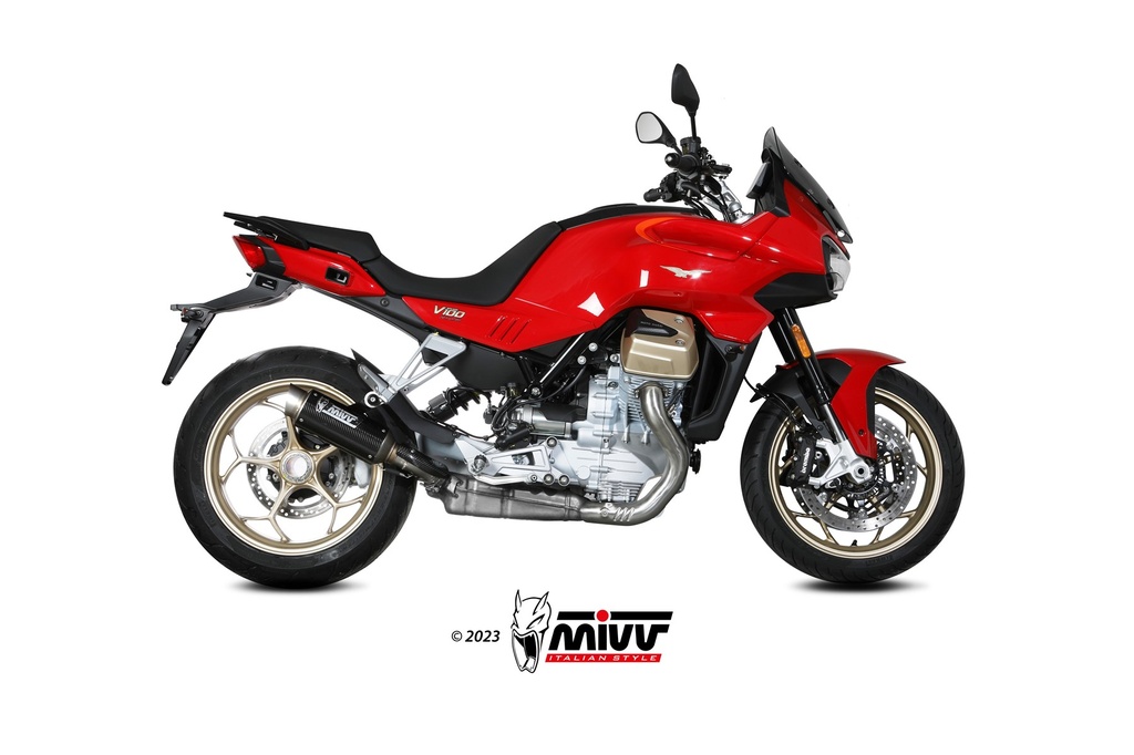 Mivv Slip-On GP Pro carbono Moto Guzzi V100 Mandello 2022-24