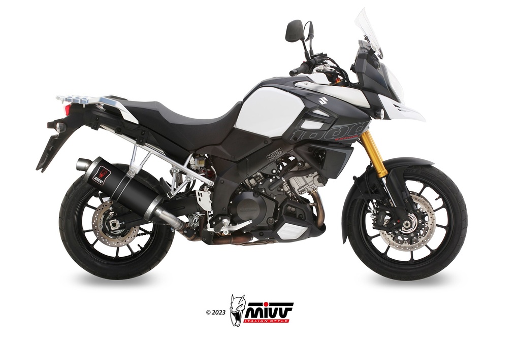 Mivv Slip-On Dakar black Suzuki DL V-Strom 1000 / XT 2014-20 / 1050 / XT 2020-24