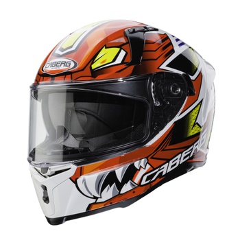 CABERG FULL-FACE HELMET AVALON GIGA (White/Red/Yellow, XS)