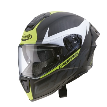 CASCO INTEGRAL CABERG DRIFT EVO CARBON (Antracita (Mate) / Amarillo Fluor, XS)