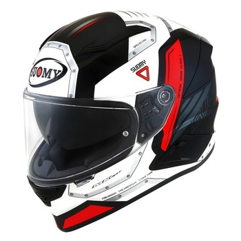 [KSVR0030] SUOMY FULL-FACE HELMET SPEEDSTAR AIRPLANE (White/Red, XS)