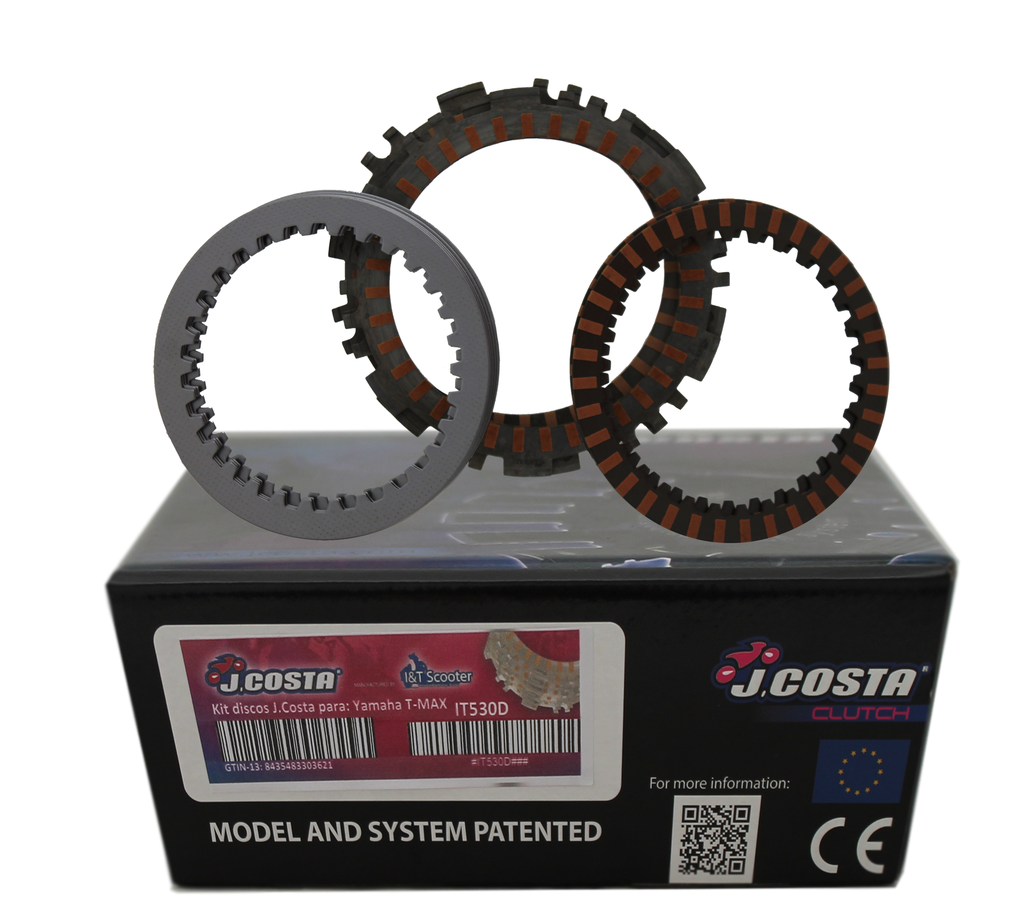 Clutch discs for T-MAX 500 (J.Costa), T-MAX 530, 560 &amp; AK550 (Original and J.Costa)