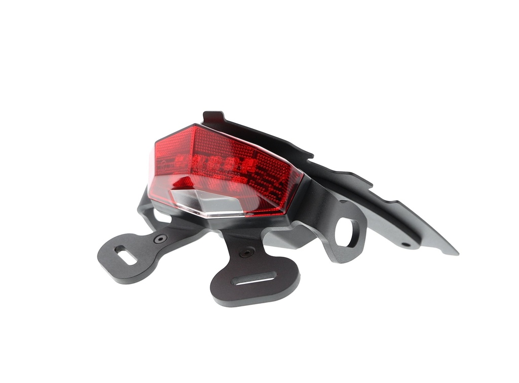 [PRN007276-003010-01] Kit de Soporte de Matrícula Corto Suzuki Gladius 650 2009 - 2016 (Luz Trasera Roja)