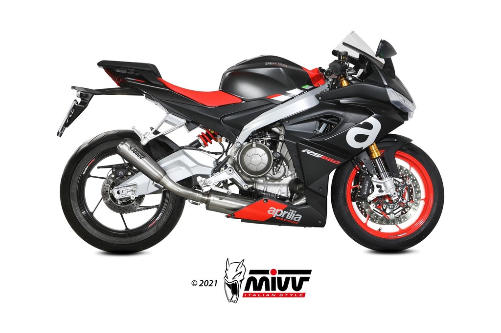 [A.013.LC4T] Mivv Full system 2x1 X-M1 titan Aprilia RS 660 2020-24 / Tuono 660 2021-23