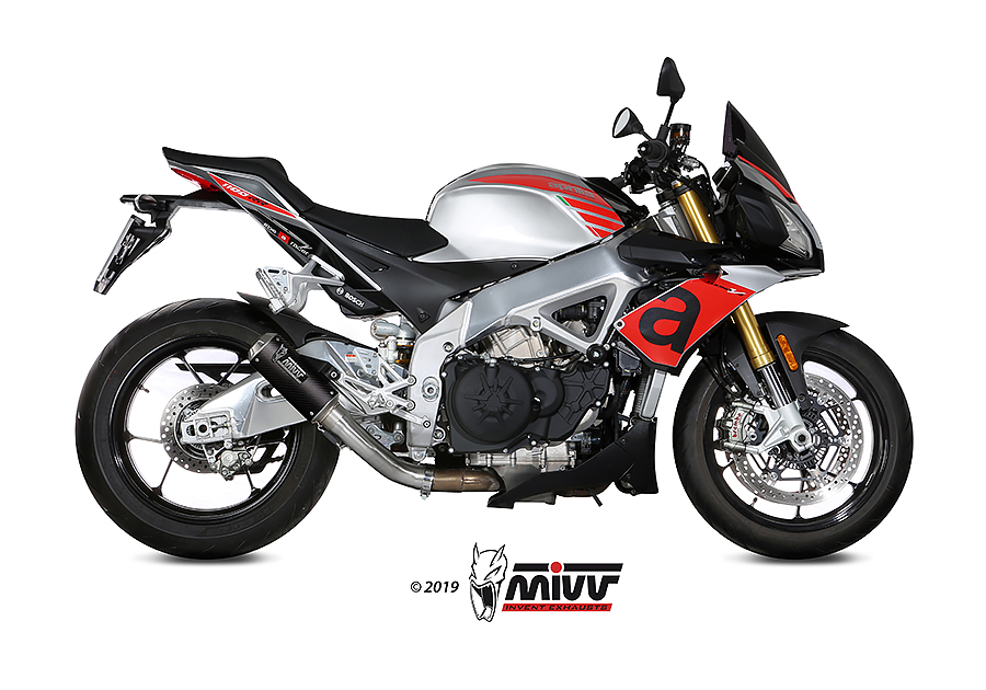 [A.012.SM3C] Mivv Slip-On Mk3 carbono Aprilia Tuono V4 1100 2018-20