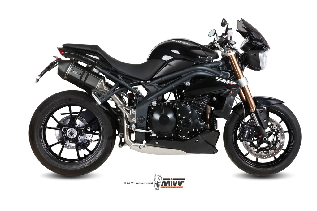 [AT.012.LRB] Mivv 2 Slip-On Speed edge black Triumph Speed Triple 2011-15