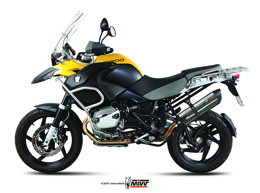 [B.012.L7] Mivv Slip-On Suono St. Steel con tapa carbono BMW R 1200 GS / Adventure 2010-12