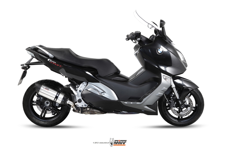 [B.013.L7] Mivv Slip-On Suono St. Steel con tapa carbono BMW C 600 Sport / C 650 GT 2012-15