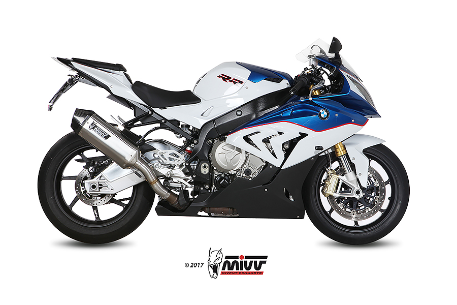 [B.029.LRX] Mivv Slip-On Speed edge St. Steel con tapa carbono BMW S 1000 RR 2015-16