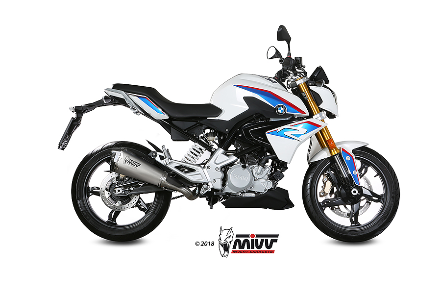 [B.032.LDRX] Mivv Full system 1x1 Delta Race St. Steel BMW G 310 R 2018-24