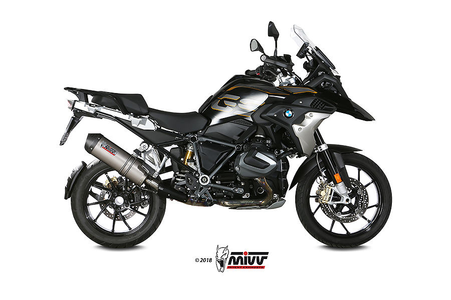 [B.034.LNC] Mivv Slip-On Oval titan con tapa carbono BMW R 1250 GS / Adventure 2019-23