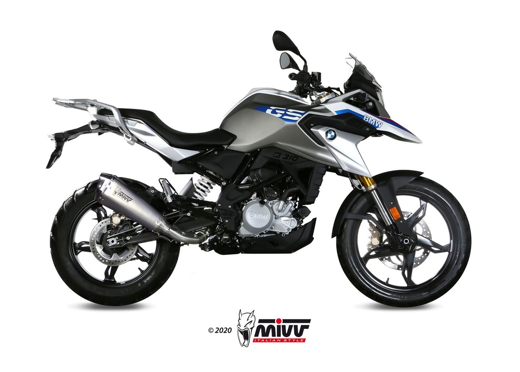 [B.035.LDRX] Mivv Full system 1x1 Delta Race St. Steel BMW G 310 GS 2017-24