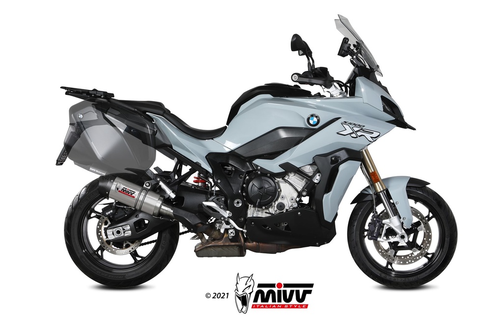 [B.039.L4C] Mivv Slip-On Oval titan con tapa carbono BMW S 1000 XR 2020-24