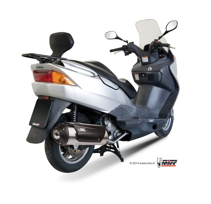 [C.SU.0008.B] Mivv Full system 1x1 Urban St. Steel Suzuki Burgman 125 / Burgman 150 2002-06