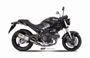 Mivv 2 Slip-On Suono St. Steel con tapa carbono Ducati Monster 695 2006-08