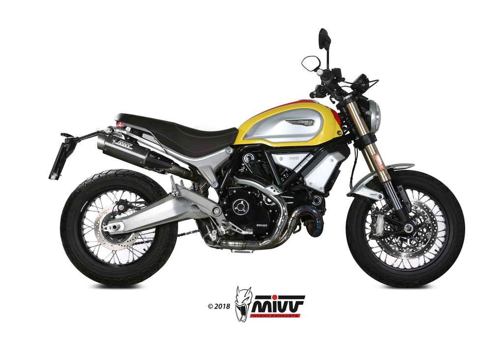 [D.038.L2P] Mivv 2 Slip-On GP Pro carbono Ducati Scrambler 1100 2018-20