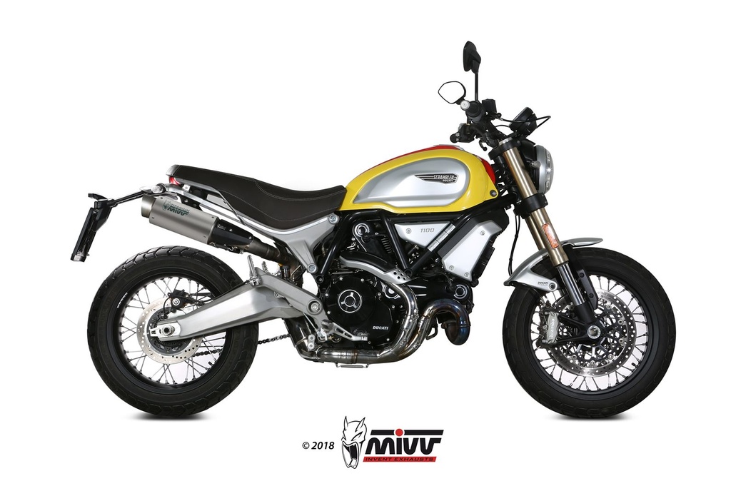 [D.038.L6P] Mivv 2 Slip-On GP Pro titan Ducati Scrambler 1100 2018-20