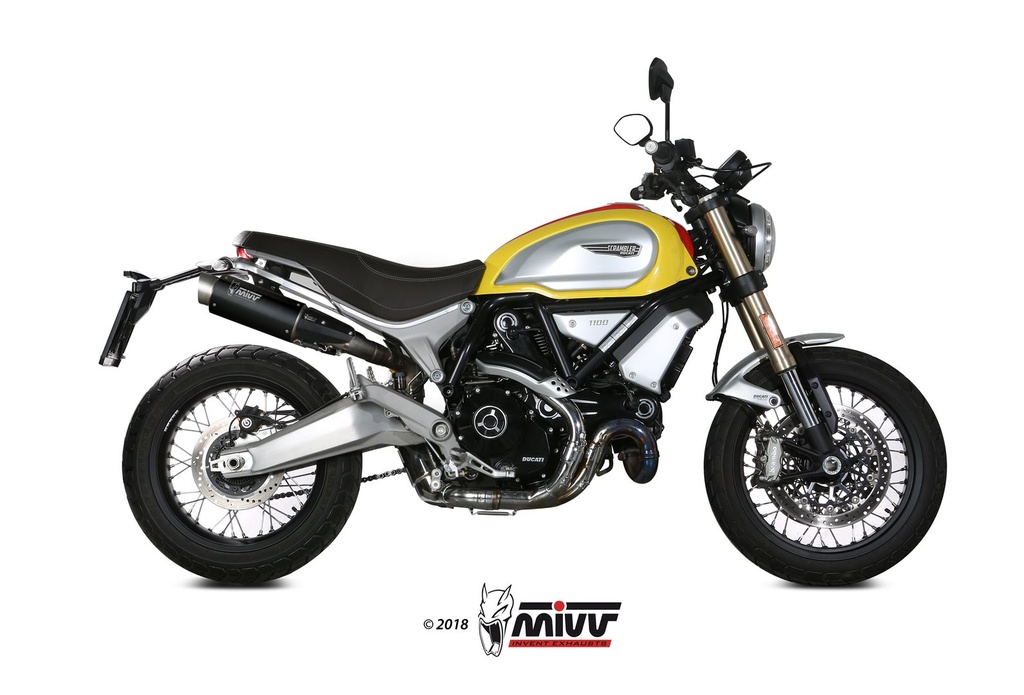 [D.038.LXBP] Mivv 2 Slip-On GP Pro black Ducati Scrambler 1100 2018-20