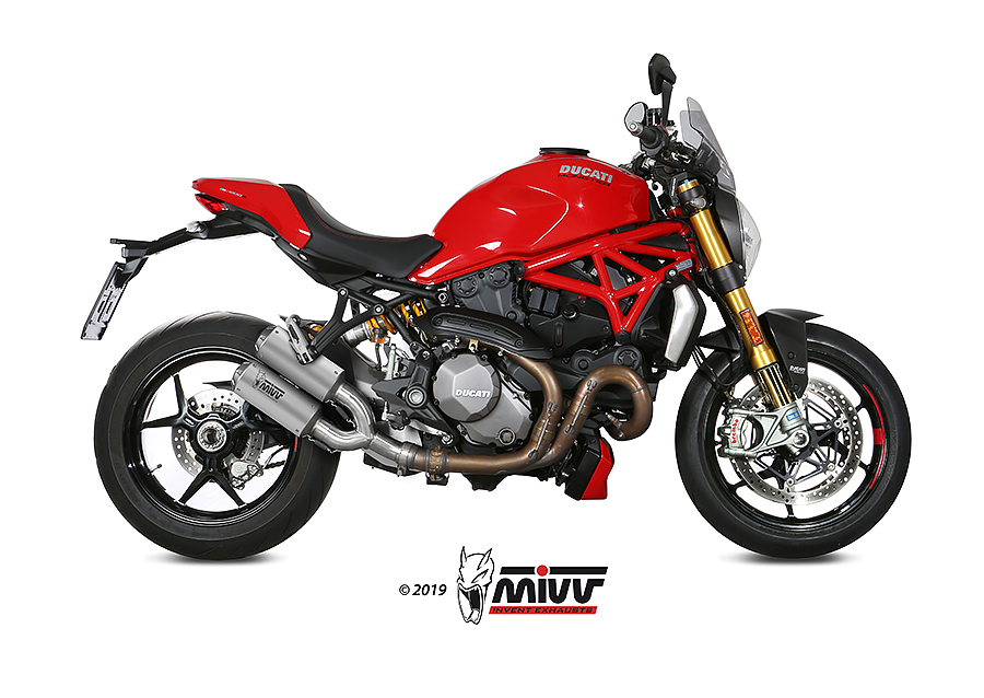 [D.042.SM3X] Mivv 2 Slip-On Mk3 St. Steel Ducati Monster 821 2018-20 / Monster 1200 2017-21