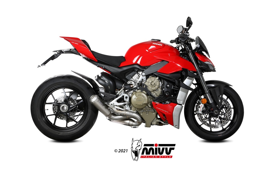 [D.047.SC4T] Mivv 2 Slip-On X-M1 titan Ducati Streetfighter V4 2020-22