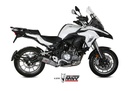 Mivv Slip-On Oval titan con tapa carbono Benelli TRK 502 2017-24