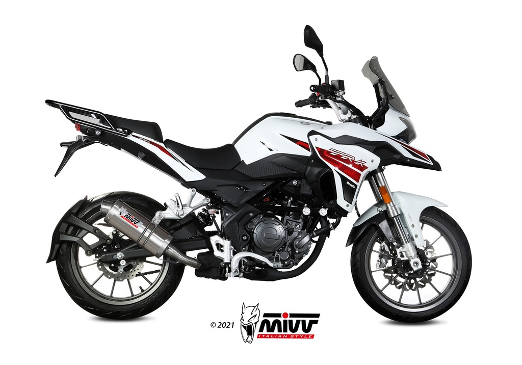 [E.006.LX1] Mivv Slip-On Oval St. Steel Benelli TRK 251 2019-24