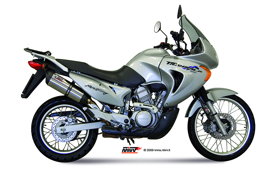 [H.031.L7] Mivv Slip-On Suono St. Steel con tapa carbono Honda XLV 650 Transalp  2005-07